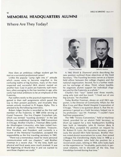 Memorial Headquarters Alumni: Where Are They Today?